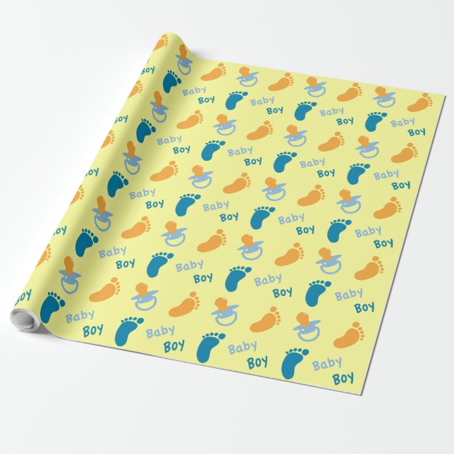 Papier Cadeau Bébé - baby shower (Déroulé)