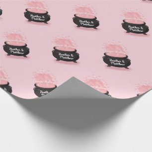 Papier Cadeau Bébé brasse Sorcière douche gothique rose fille