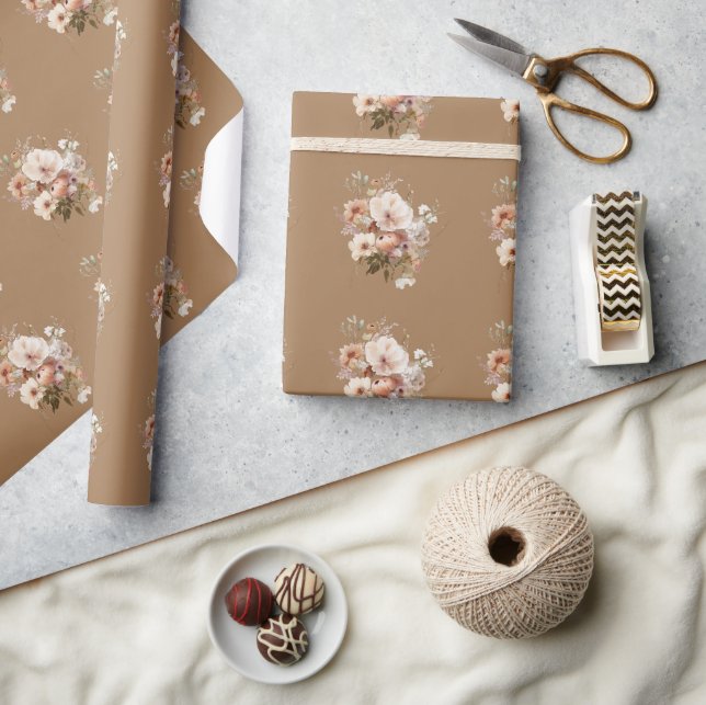 Papier Cadeau Bébé dans le Baby shower en fleur (Artisanat)