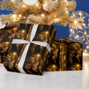 Papier Cadeau Bébé doux Jésus brillant papier enveloppant