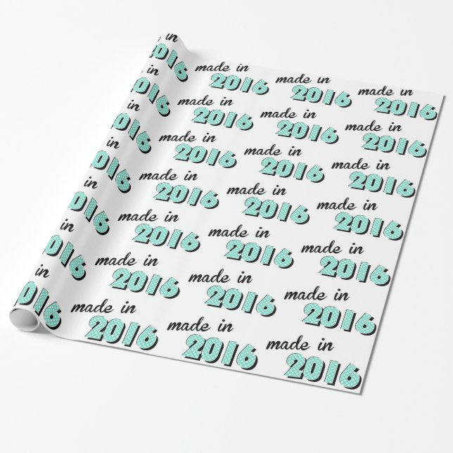 Papier Cadeau Bébé Fabriqué En 2016 (Déroulé)