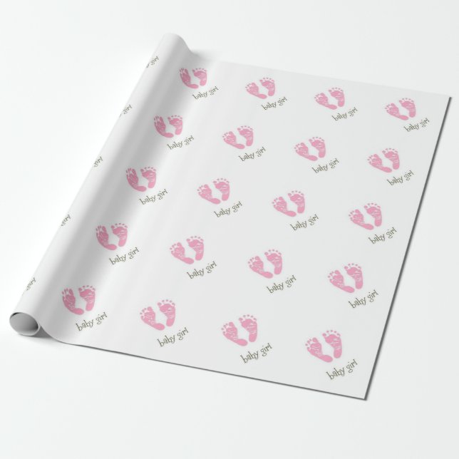 Papier Cadeau Bébé fille (Déroulé)
