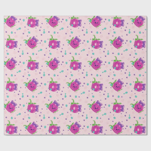 Papier Cadeau Bébé Fille Pieuvre Kawaii