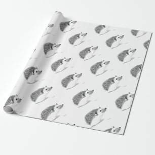 Papier Cadeau Bébé hérisson animal