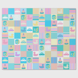 PAPIER CADEAU BÉBÉ HEUREUX