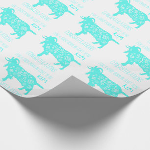 Papier Cadeau Bébé né dans l'année de chèvre Papier W personnali