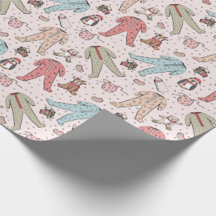 Papier Cadeau Bébé rose mignonne Noël Fille