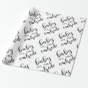 Papier Cadeau Bébé son manuscrit noir manuscrit d'extérieur