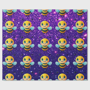 Papier Cadeau Bee Cute Charming Thème Inspiré