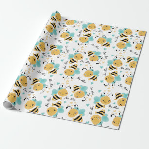 Papier Cadeau Bee Mine Bumblebee Motif