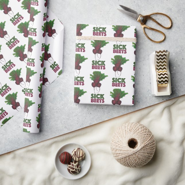 Papier Cadeau Beets Malades (Beats) Bunch Vegetable Garden Music (Artisanat)