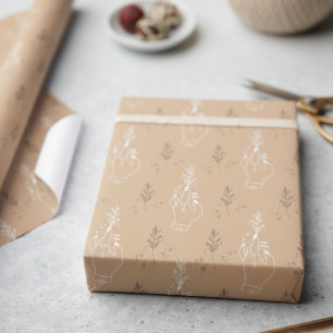 Papier Cadeau Beige mystique bohémien