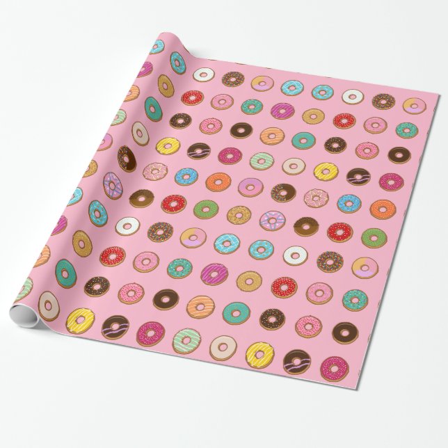 Papier Cadeau Beignets colorés (Déroulé)