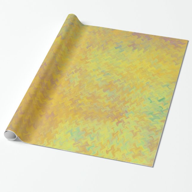 Papier Cadeau Belle apparence de papier marbré doré d'art (Déroulé)