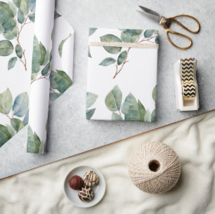 Papier Cadeau Belle aquarelle verdure botanique