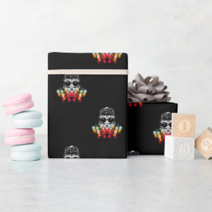 Papier Cadeau Belle araignée automnale avec Motif Casquette Dewd
