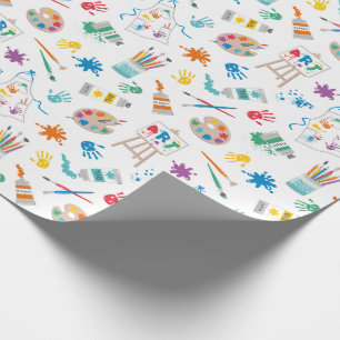 Papier Cadeau Belle Boutique d'art sur blanc