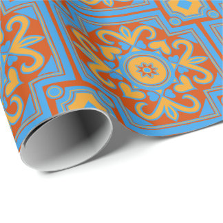 Papier Cadeau Belle Carrelage italien Boho