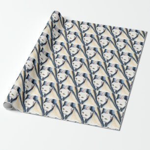 Papier Cadeau Belle collection de chats d'aquarelle moderne mign