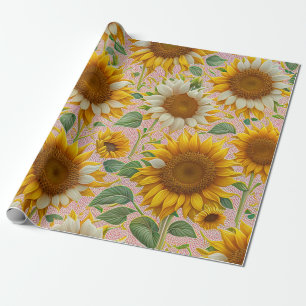 Papier Cadeau Belle collection de tournesol populaire
