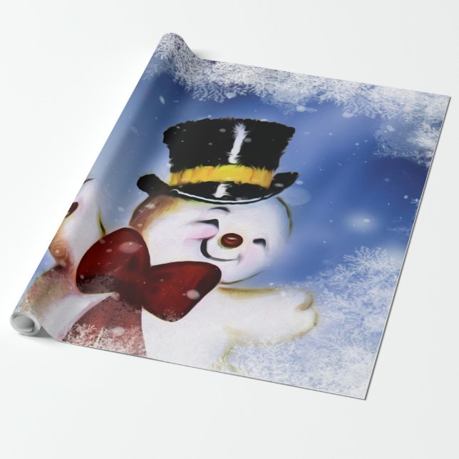 Papier Cadeau Belle danse Snowman (Déroulé)