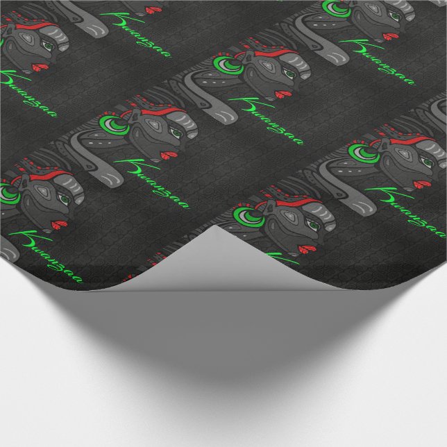 Papier Cadeau Belle femme afro-américaine pour Kwanzaa (Coin)