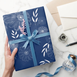 Papier Cadeau Belle Fleur sauvage Doodles Motif