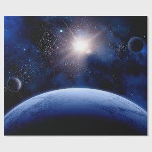 Papier Cadeau Belle galaxie solaire