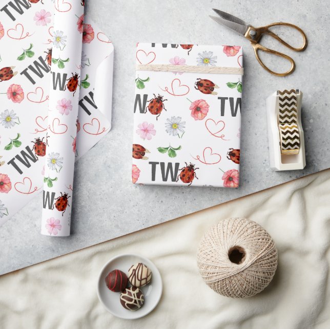 Papier Cadeau Belle Lady Bugs Cadeau 2e anniversaire Wrapper Pap (Artisanat)