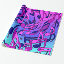 Belle Musique Notes vives Pink Purple Blue Aqua