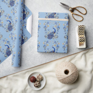 Papier Cadeau Belle Peacock Design - Elégant cadeau pour elle