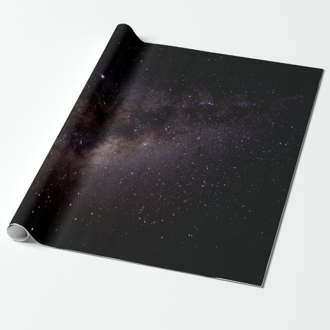 Papier Cadeau Belle Stars Nightsky Photo (Déroulé)