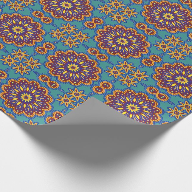 Papier Cadeau Belle tuile de Boho Talavera (Coin)