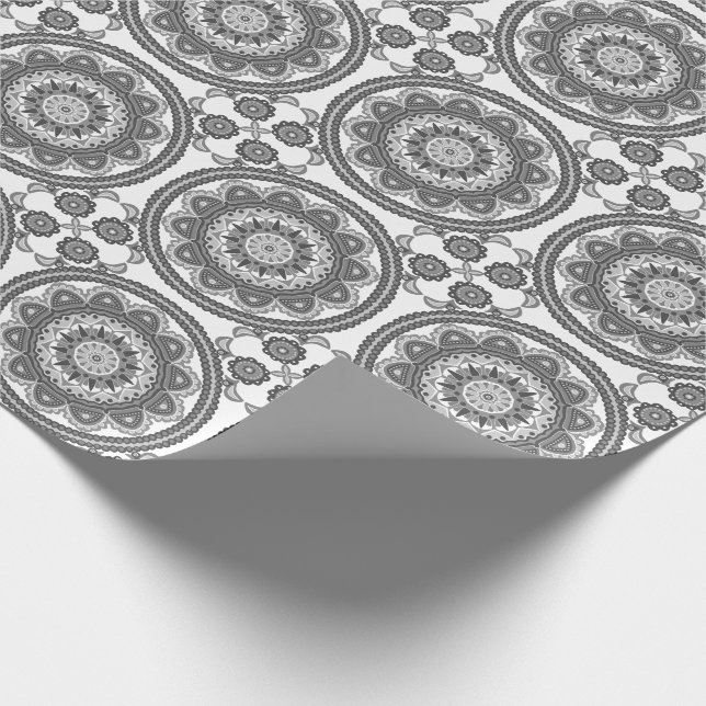 Papier Cadeau Belle tuile noire et blanche de Talavera (Coin)