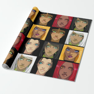 Papier Cadeau Belles Anime Girls