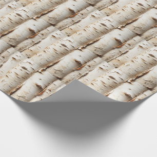 Papier Cadeau Belles billes de bouleau blanc