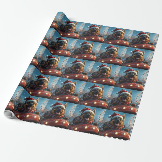 Papier Cadeau Berger belge Roller Dessous de verre Noël (Déroulé)