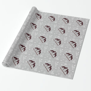 Papier Cadeau Bergers allemands épousant avec les coeurs et le