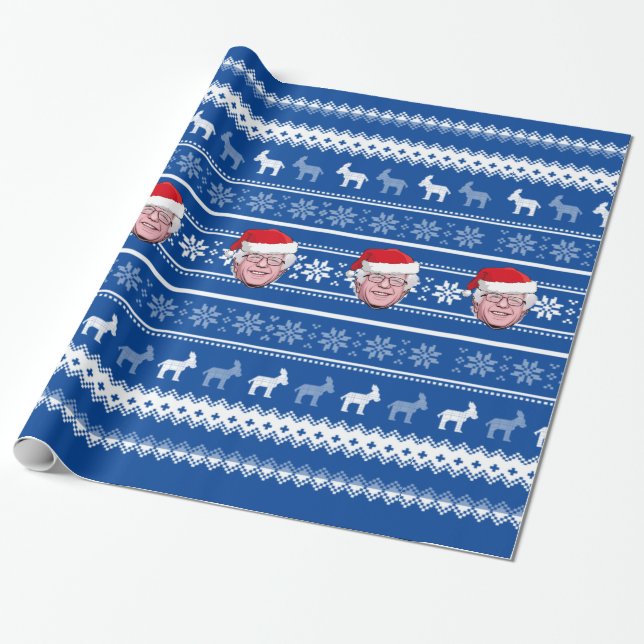 Papier Cadeau BERNIE SANDERS Hannukah (Déroulé)