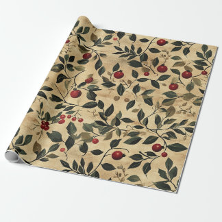 Papier Cadeau Berries Christmas Art