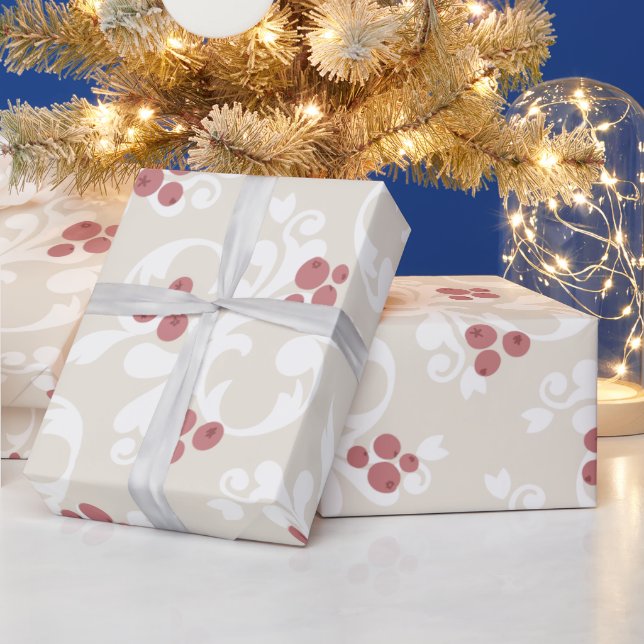 Papier Cadeau Berries de Noël (Vacances)