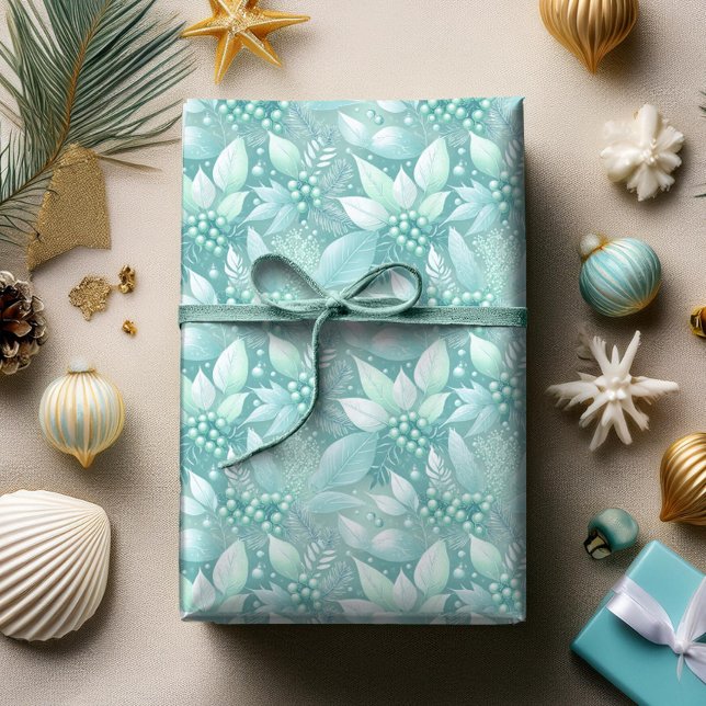 Papier Cadeau Berries de Noël côtier Motif #7 ID1009 (Créateur téléchargé)