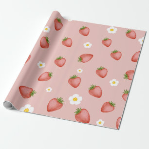 Papier Cadeau Berry 1er Anniversaire Fraise à thème Enveloppemen