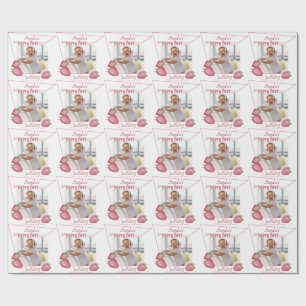 Papier Cadeau Berry fraise Premier anniversaire