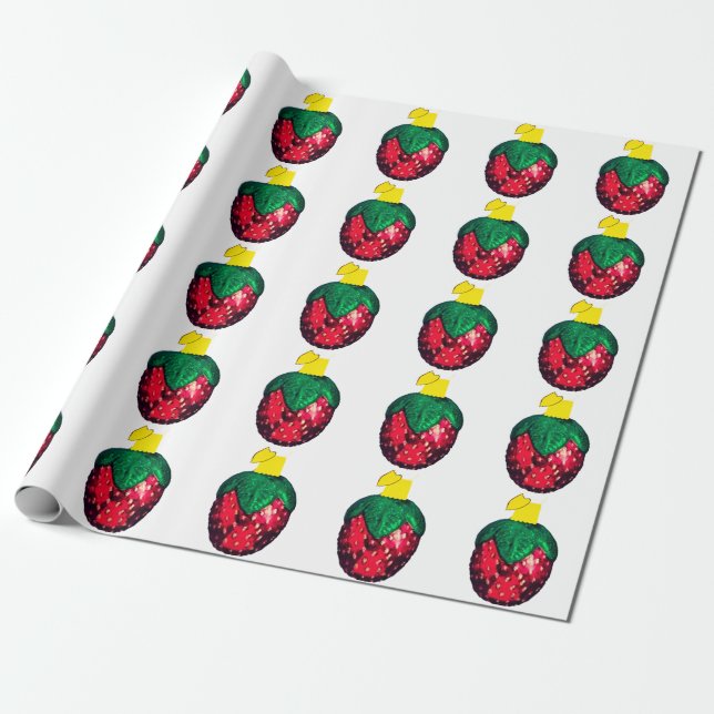 Papier Cadeau Berry Joyeux Noël Livre blanc (Déroulé)