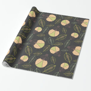 Papier Cadeau Bestiole mignon et motif sans couture feuille