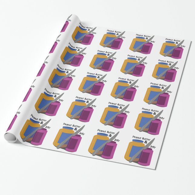 Papier Cadeau BEURRE D'ARACHIDE et JElLLY (Déroulé)