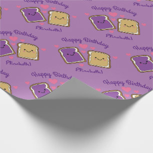 Papier Cadeau Beurre d'arachide et Jelly fête d'anniversaire PBJ