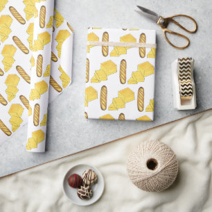 Papier Cadeau Beurre de pain Baguette Français Pain Foodie