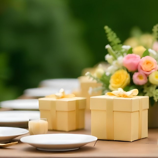 Papier Cadeau Beurre doux Jaune #F6E7B8 Papier d'enveloppement (Soft Butter Yellow #F6E7B8 Wrapping Paper. ai gen)